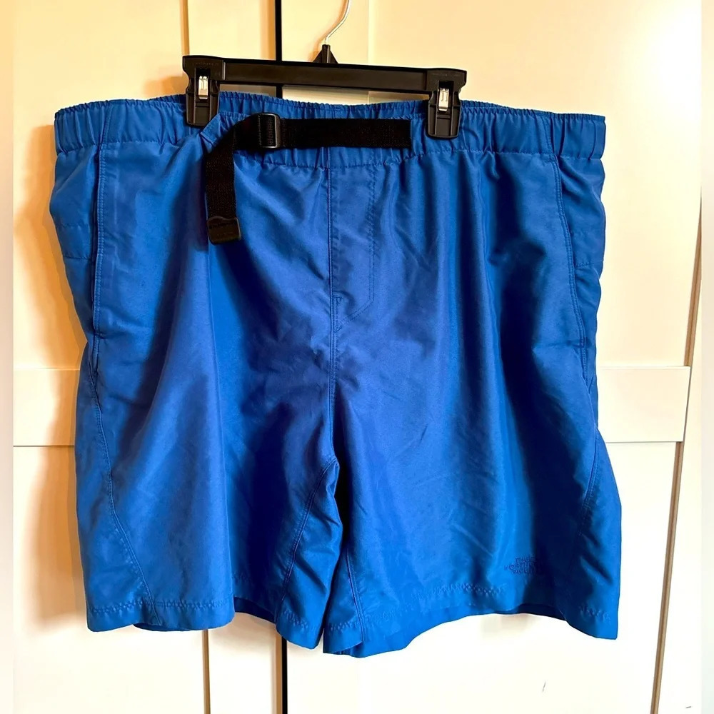 The North Face blue swim river belted board camping hiking water shorts XL
